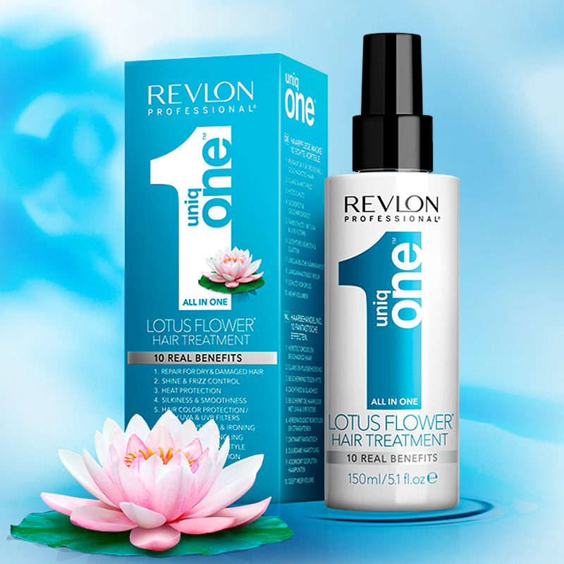 REVLON UNIQ ONE Supplies TREATMENT FLOWER - 150ML Beauty ALL-IN-ONE & HAIR SPRAY Jules LOTUS Hair